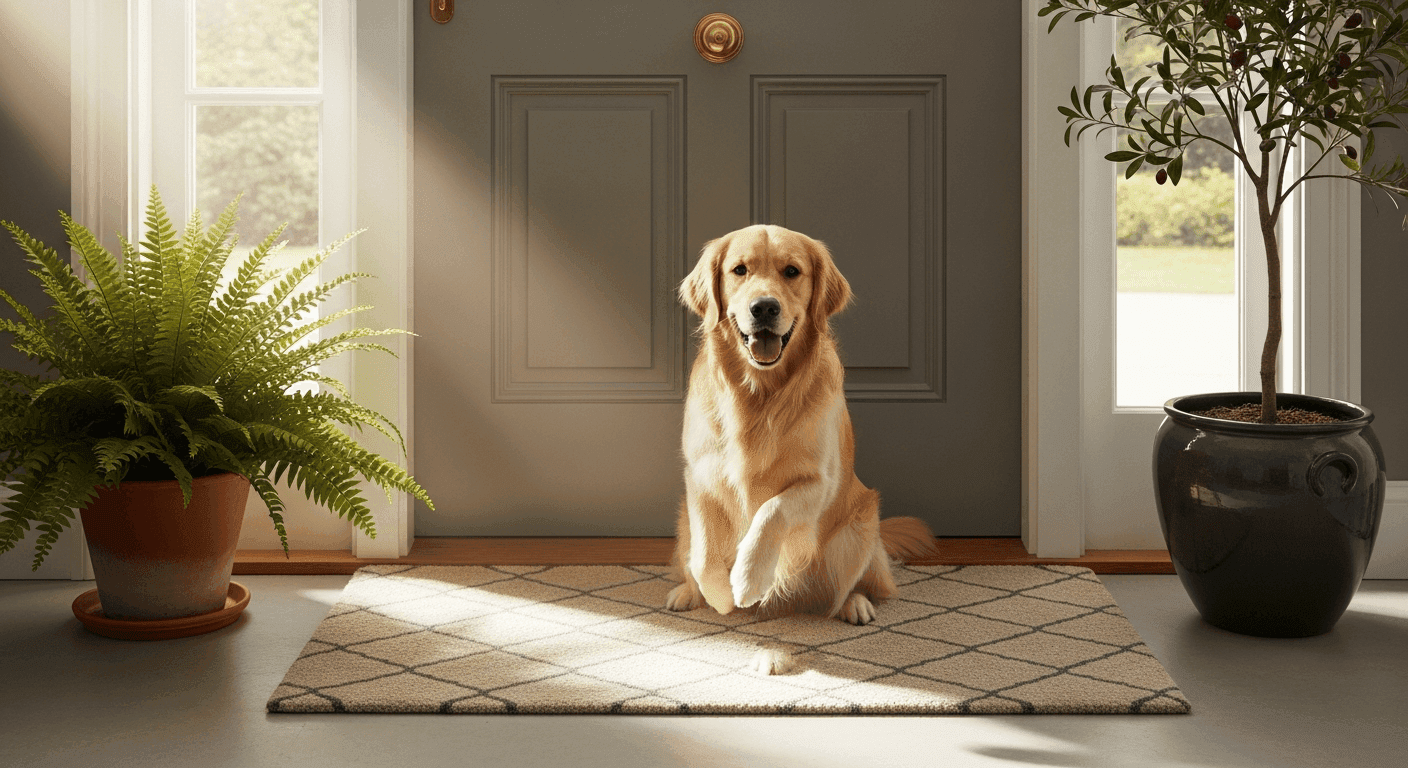 What Benefits Does Hug Rug Recycled Linen Doormat Bring to Pet Owners?
