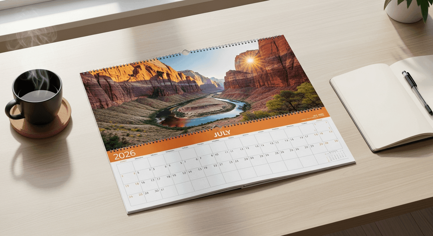 National Parks Wall Calendar 2026 | Boost Productivity