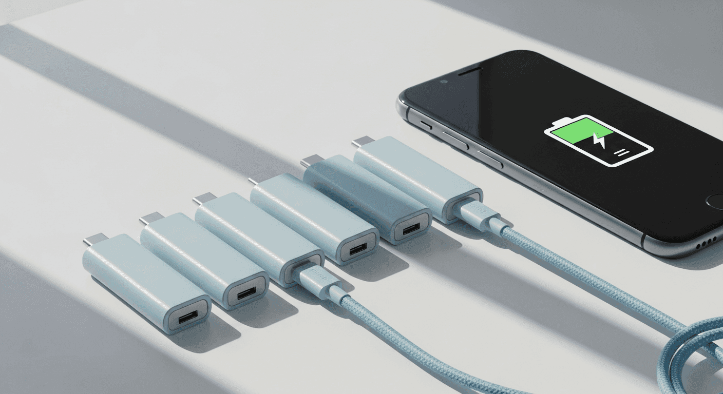 Pale Blue USB-C Batteries Help Power Flashlights Controllers and Everyday Electronics Reliably
